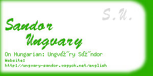 sandor ungvary business card